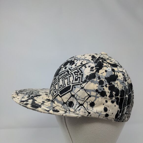 MMA Elite Fitted Hat S/M Embroidered Graphic Print Vented Holes 6 Panel - Picture 3 of 8
